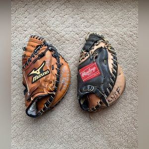 Youth catchers mitts - Mizuno & Rawlings (2)